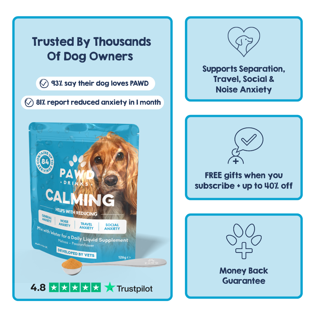Calming Powder (1-Pack) for Large Dogs - Natural Dog Anxiety Support - 126g
