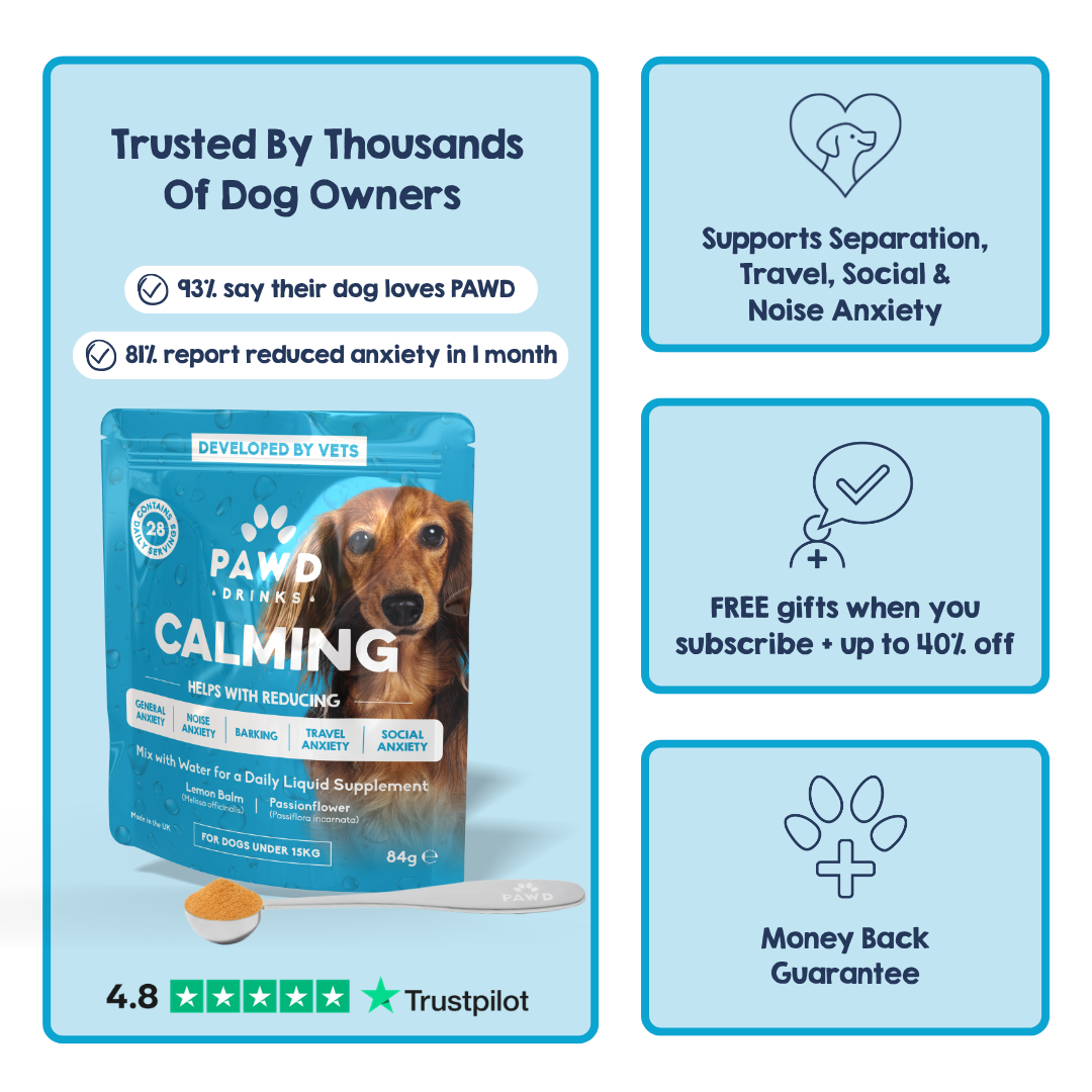 Calming Powder (1-Pack) for Small & Medium Dogs - Natural Dog Anxiety Support - 84g