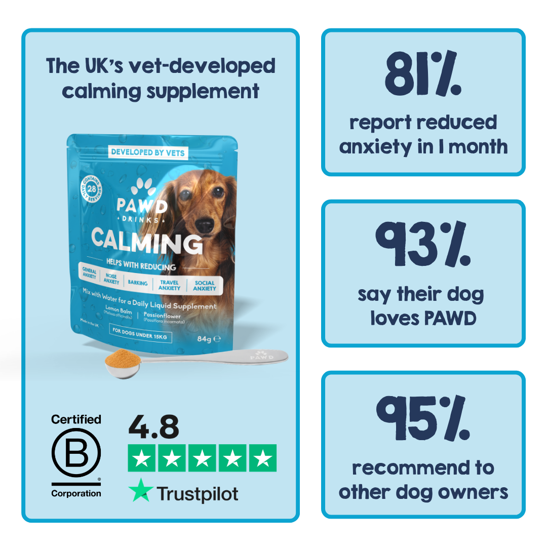 Calming Powder (3-Pack) for Small & Medium Dogs - Natural Dog Anxiety Support - 84g