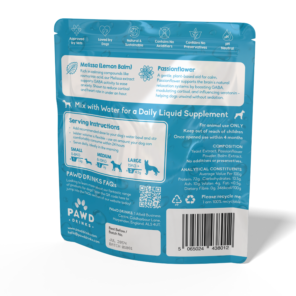 PAWD DRINKS - Calming Powder (1-Pack) - Up To 84 Days