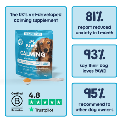 Calming Powder (1-Pack) for Small & Medium Dogs - Natural Dog Anxiety Support - 84g