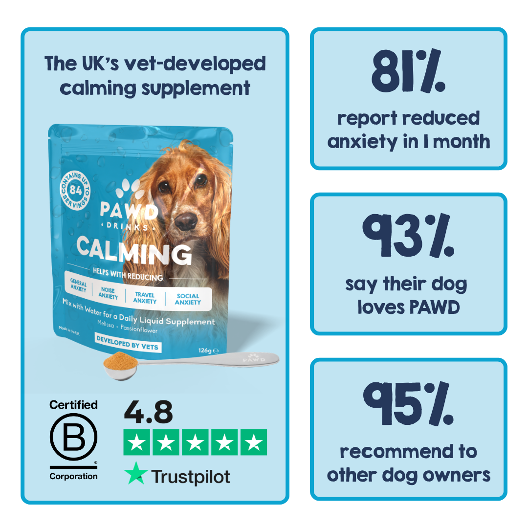 Calming Powder (3-Pack) for Large Dogs - Natural Dog Anxiety Support - 126g