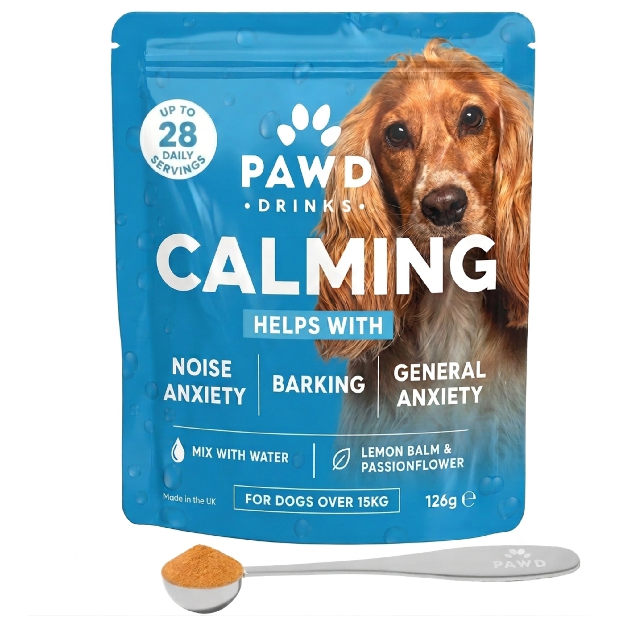 Calming Powder (1-Pack) for Large Dogs - Natural Dog Anxiety Support - 126g