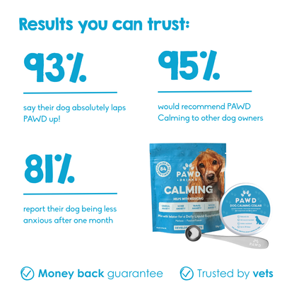 Calming Powder (3-Pack) for Large Dogs - Natural Dog Anxiety Support - 126g
